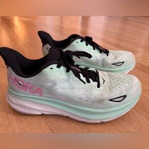Hoka Women's Mint and Pink Sneakers